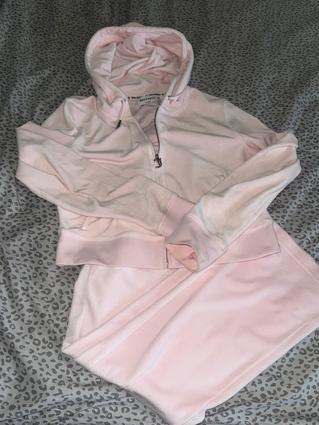 LARGE Juicy Couture Pink Velour Tracksuit Set