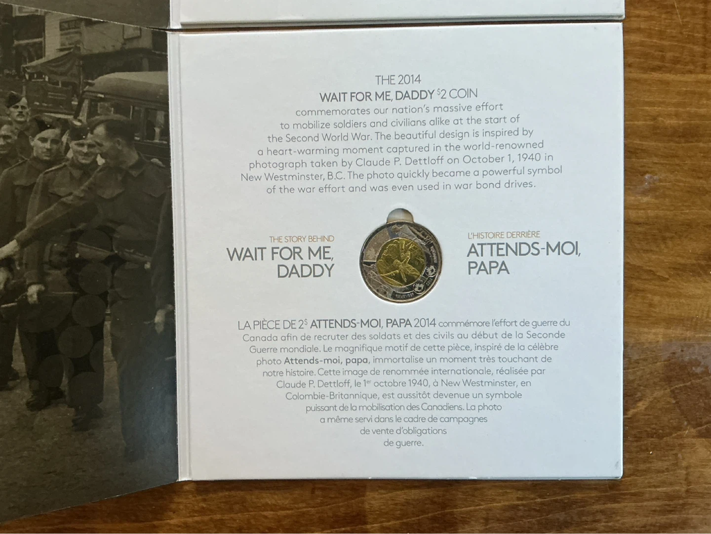 2. 2014 “WAIT FOR ME DADDY” Uncirculated TOONIES ! - photo 5