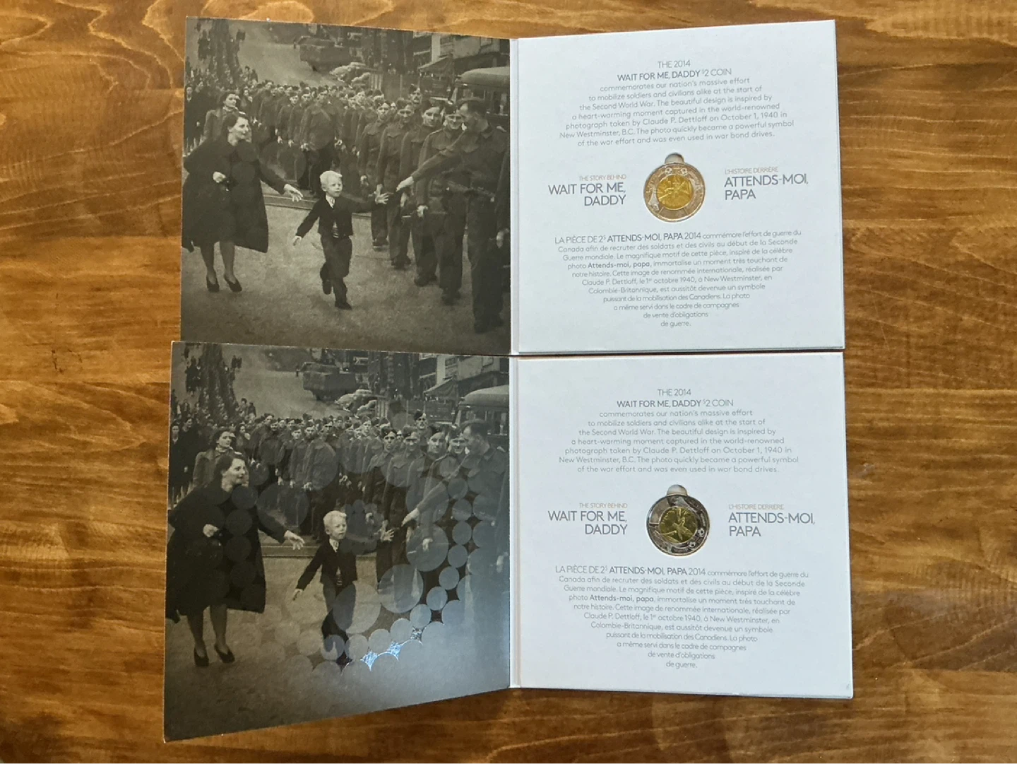 2. 2014 “WAIT FOR ME DADDY” Uncirculated TOONIES ! - photo 4