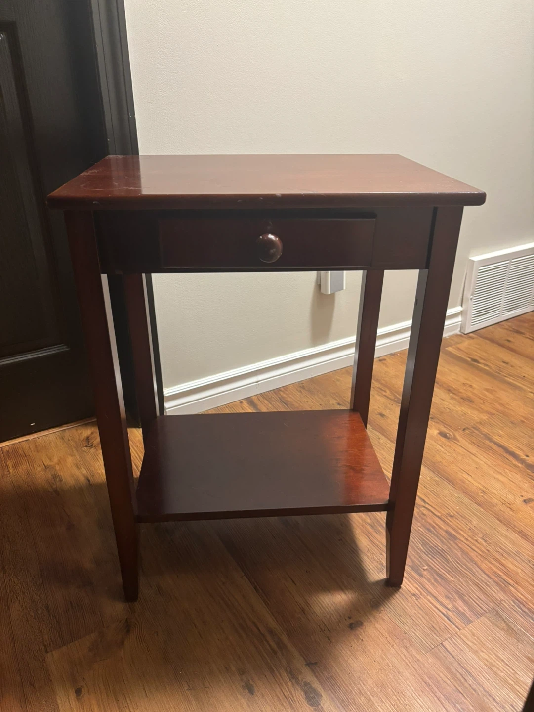 Wooden End Table with Drawer