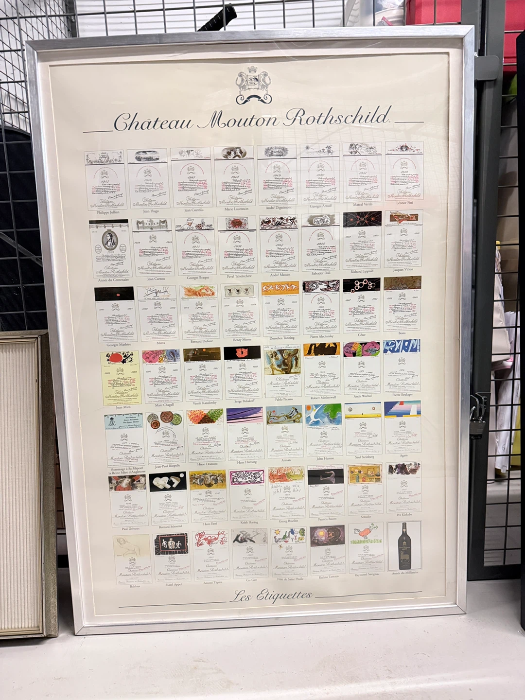 Chateau Mouton Rothschild Les Etiquettes Framed Art Print