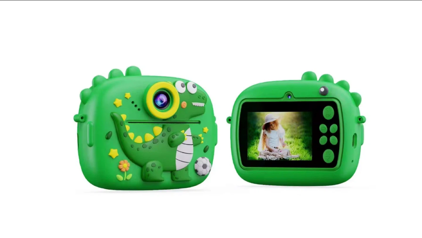 Kids Digital Mini Camera - Green Dinosaur - photo 2