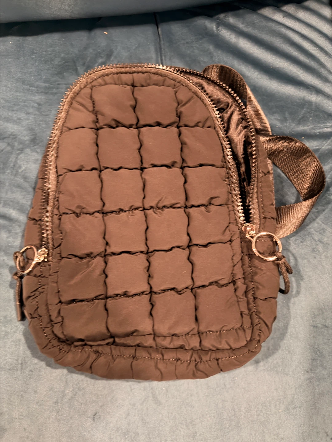 Brown Quilted Sling Bag