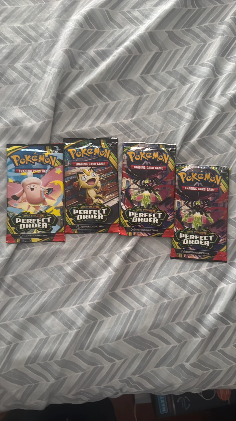 Pokemon Perfect Order Trading Card Game Booster Packs (4 Total)