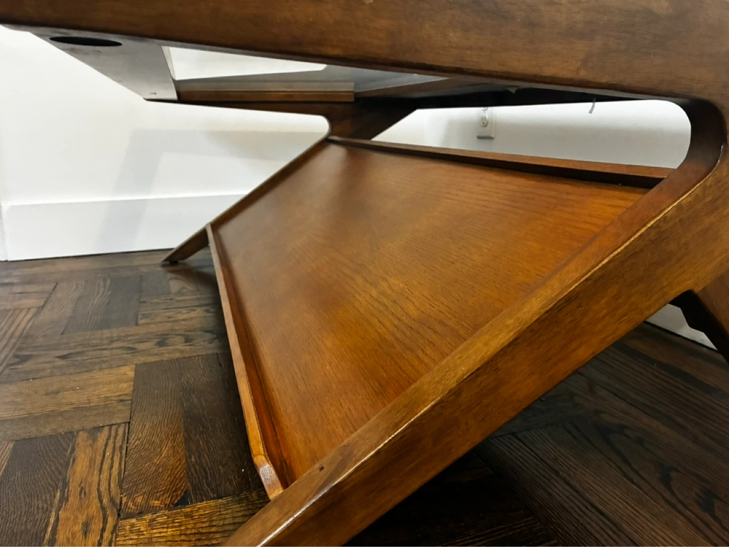 Mid Century Modern Coffee Table with Glass Top - photo 4