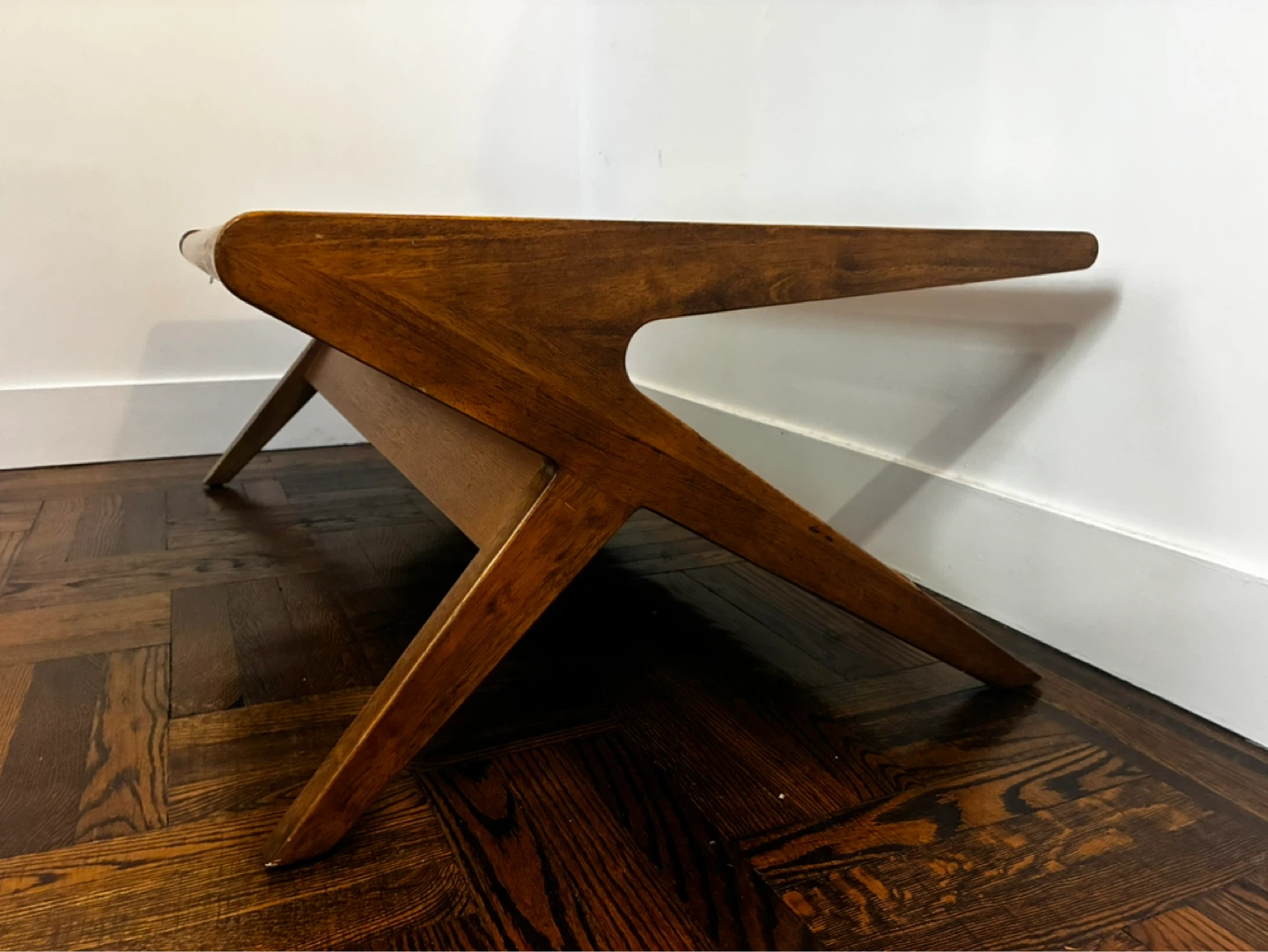 Mid Century Modern Coffee Table with Glass Top - photo 3