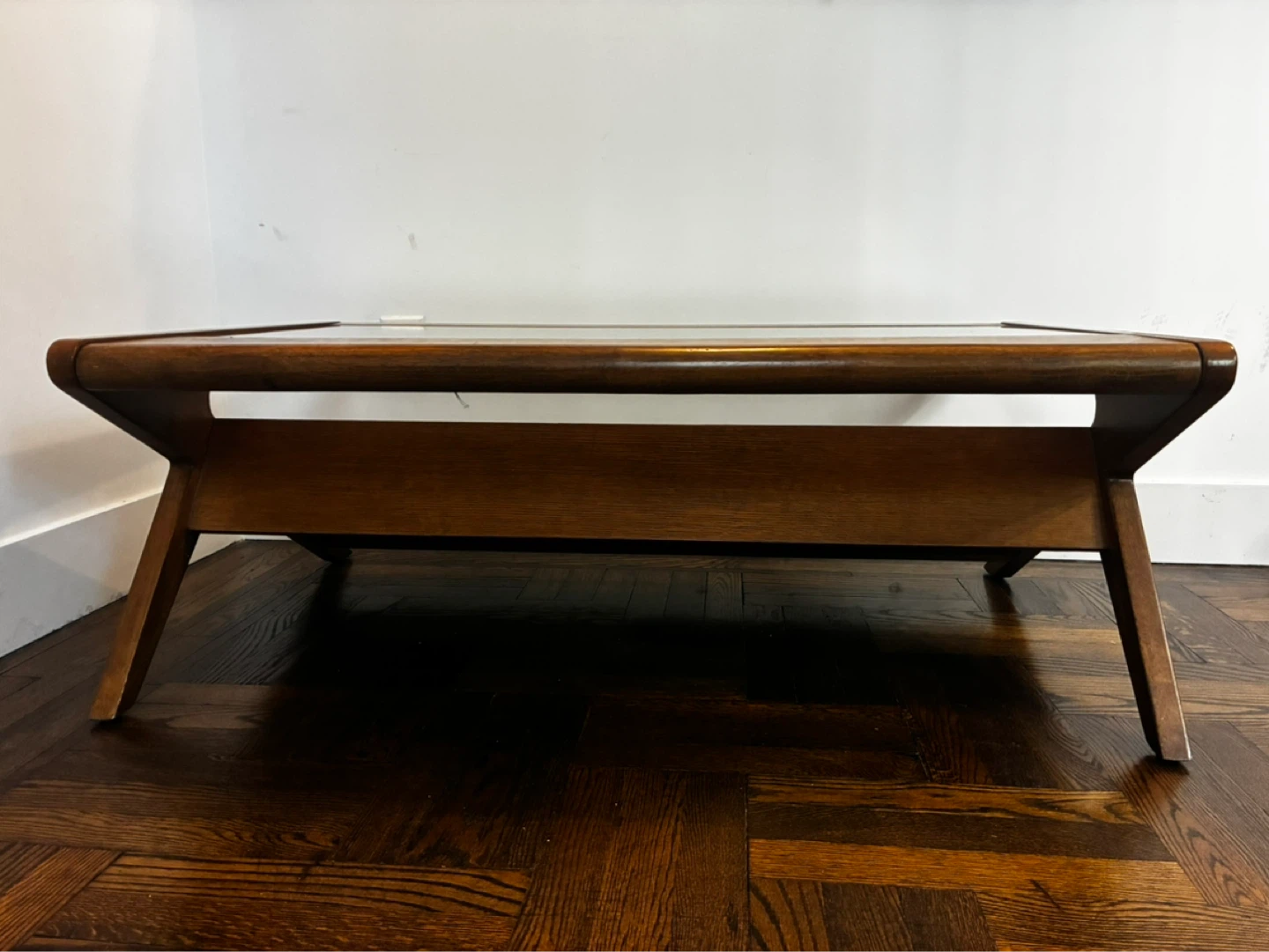 Mid Century Modern Coffee Table with Glass Top - photo 5