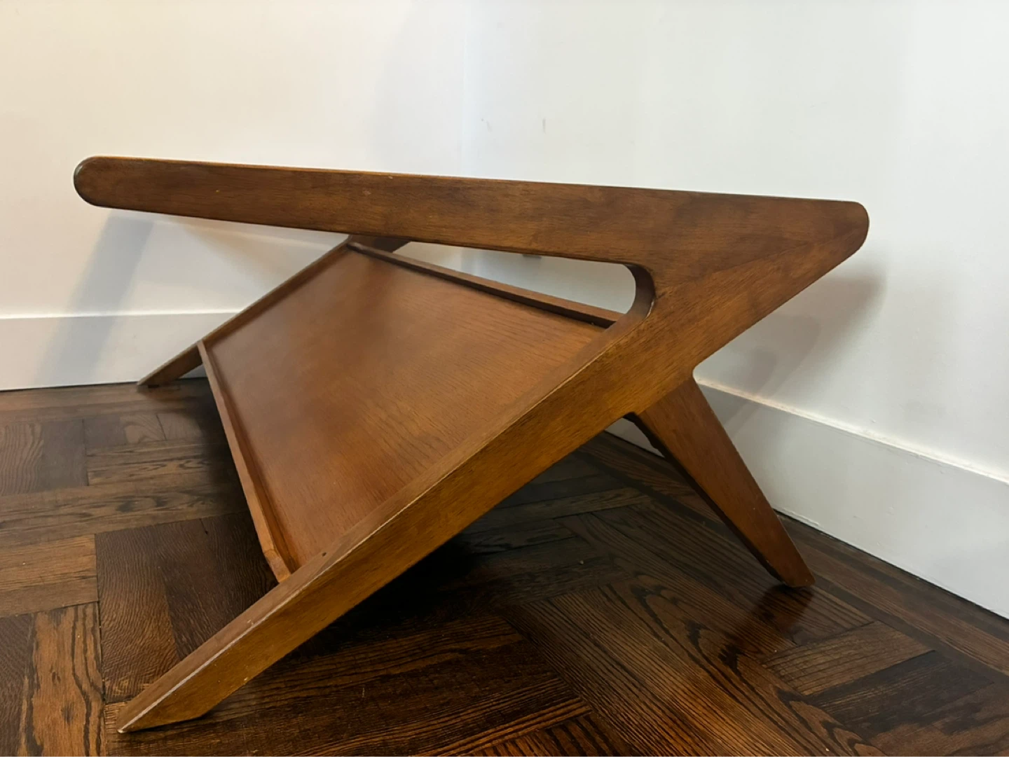 Mid Century Modern Coffee Table with Glass Top - photo 2