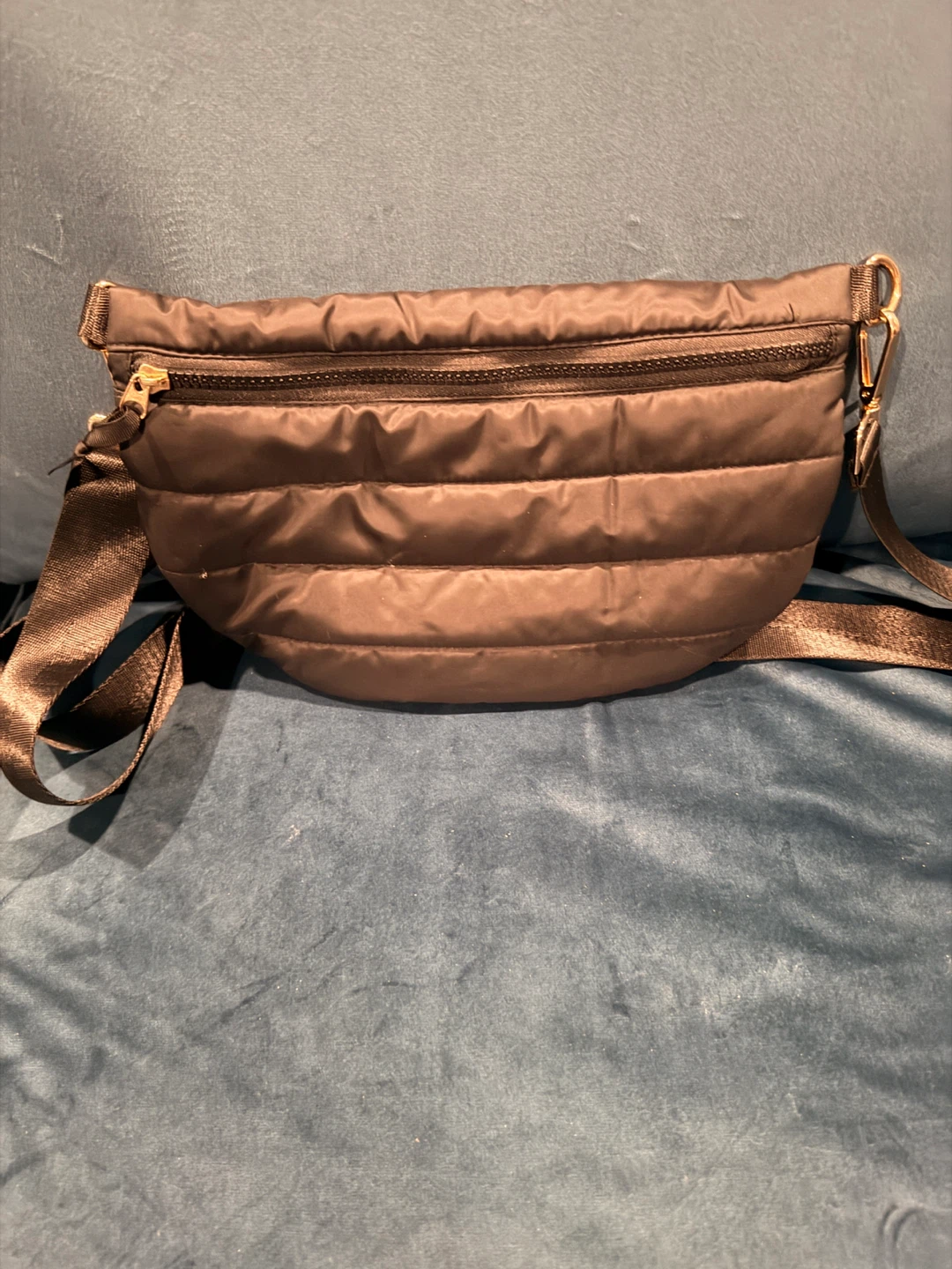 Black Puffer Crossbody Bag