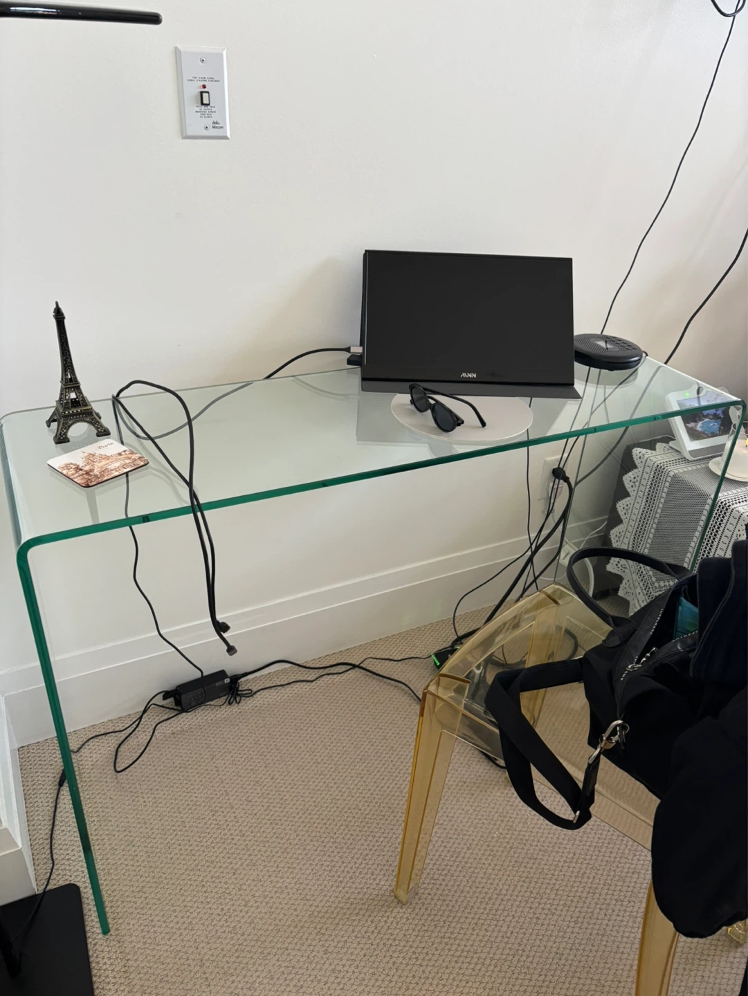 Clear Glass Desk