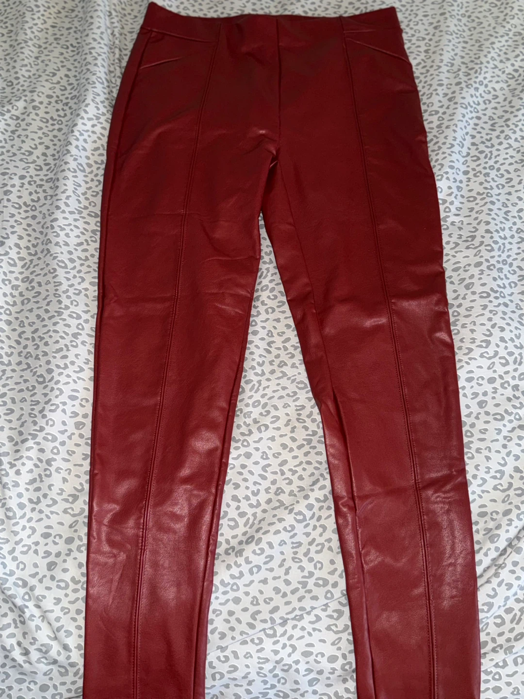 XL Fashion Nova Red Faux Leather Pants