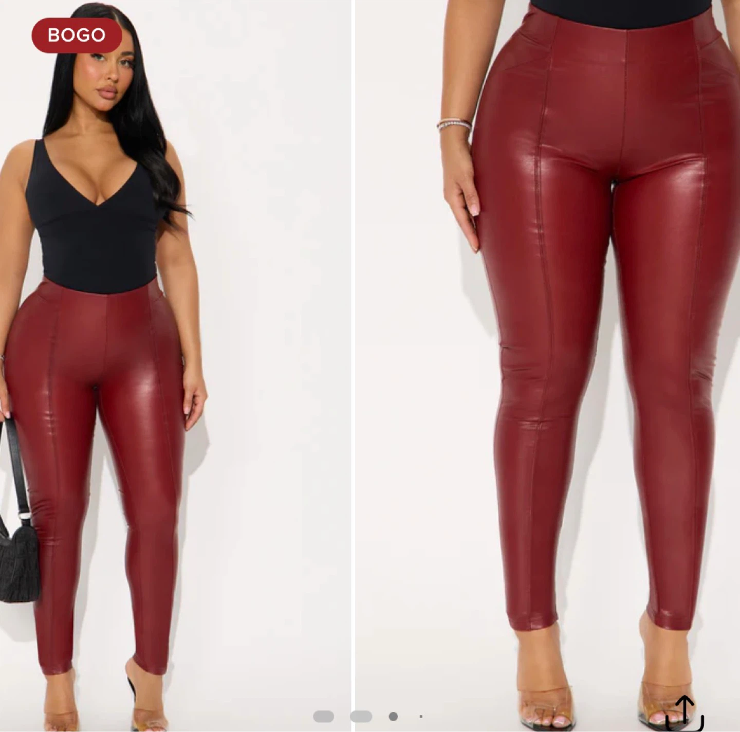 XL Fashion Nova Red Faux Leather Pants - photo 2