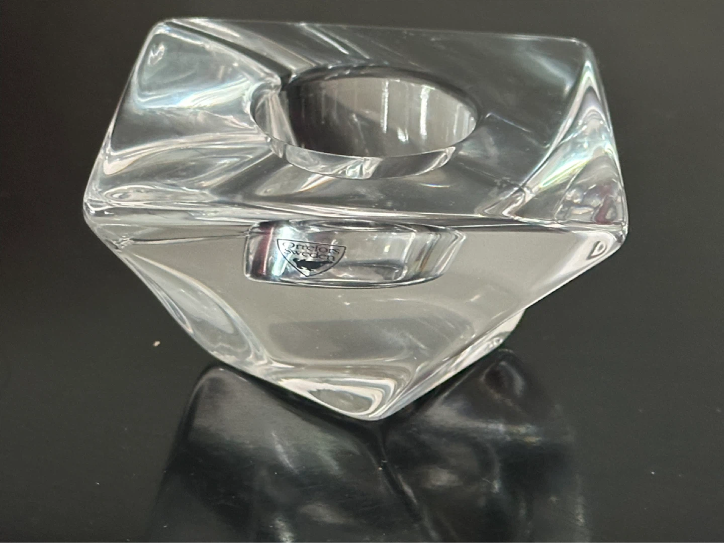 Orrefors Tornado Ovid Candle Holder made in Sweden - photo 2
