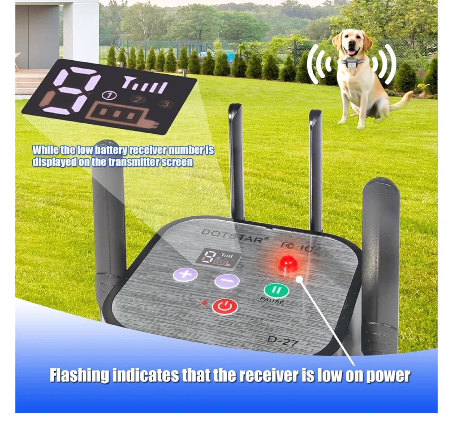 Dotstar pet intelligence wireless dog fence system - photo 3