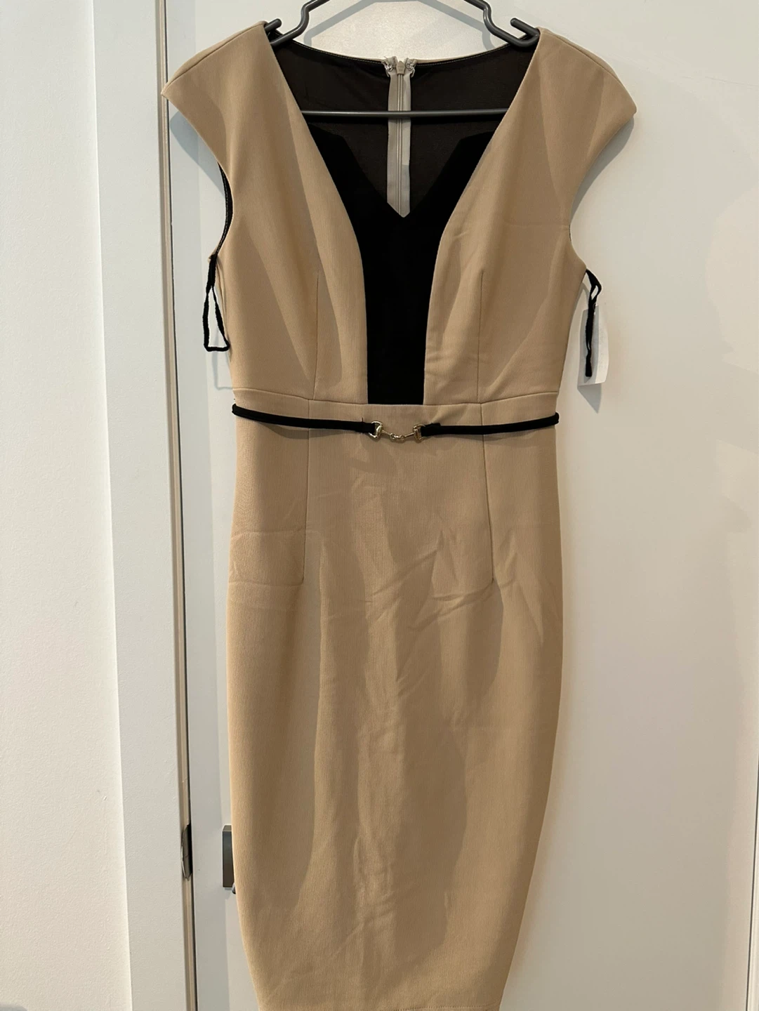 Brand New with Tags – Beige & Black Dress (Size L)