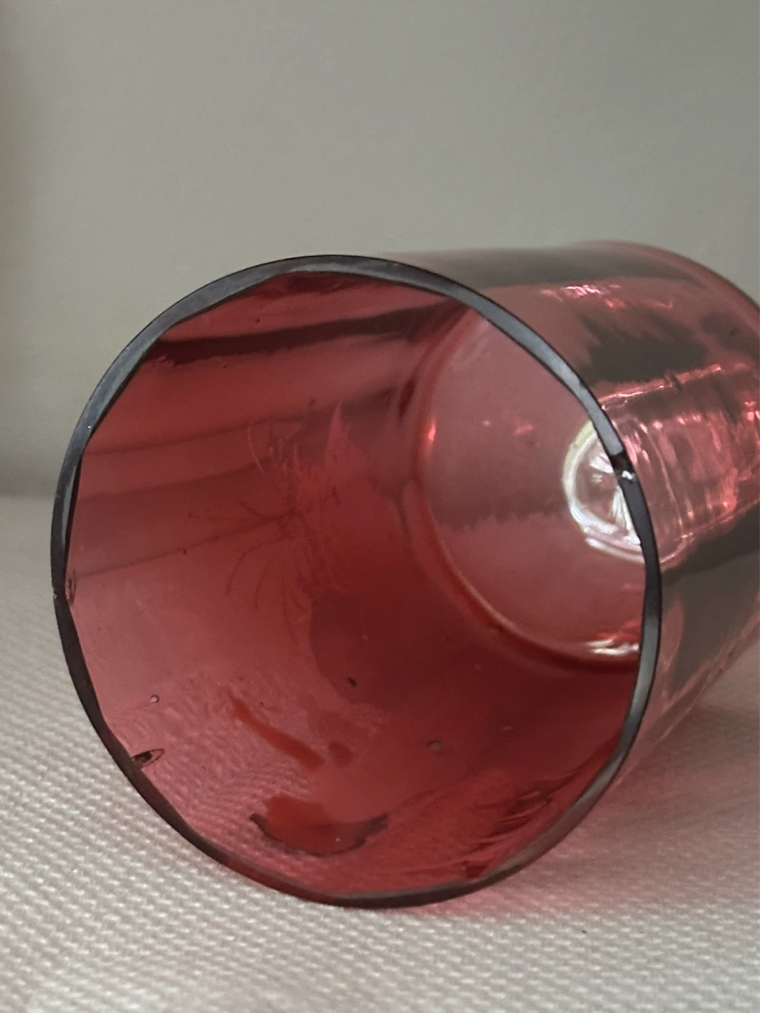 Victorian  MARY GREGORY CRANBERRY GLASS  JUICE GLASS! - photo 5