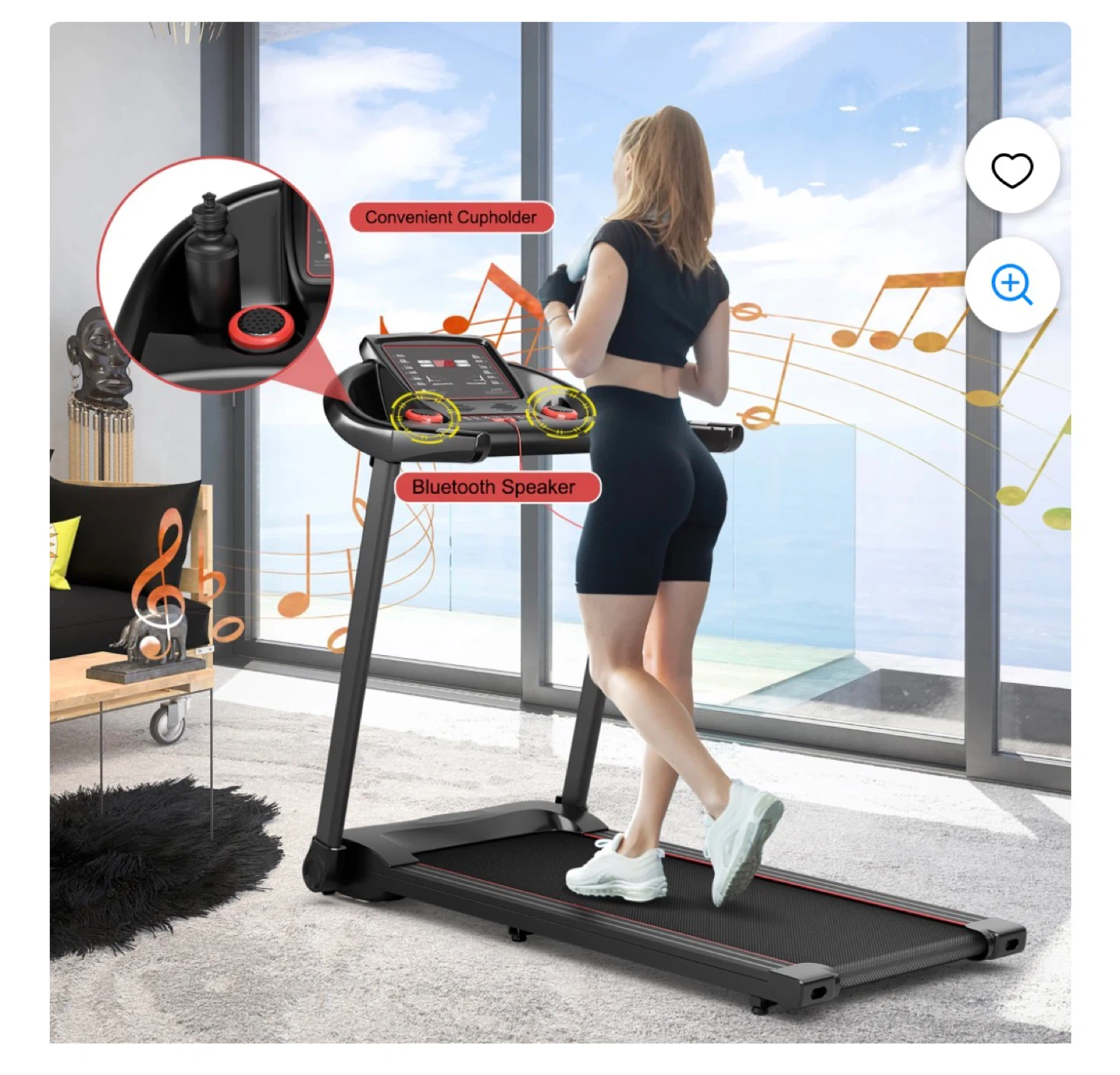 GYMAX Foldable Treadmill - Like New, Priced to Sell - photo 5