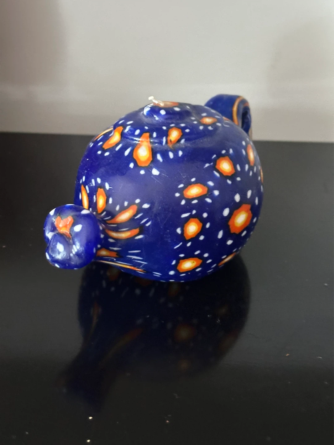 Vintage wax teapot shaped candle - photo 3