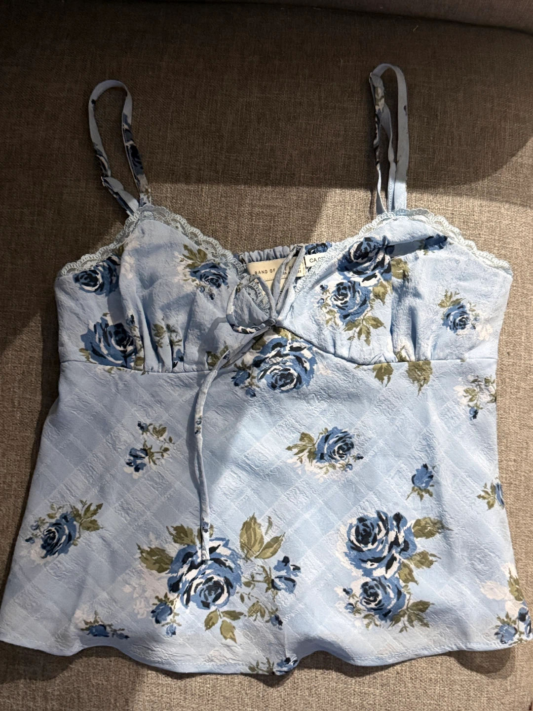 Light Blue Floral Camisole Top - photo 2