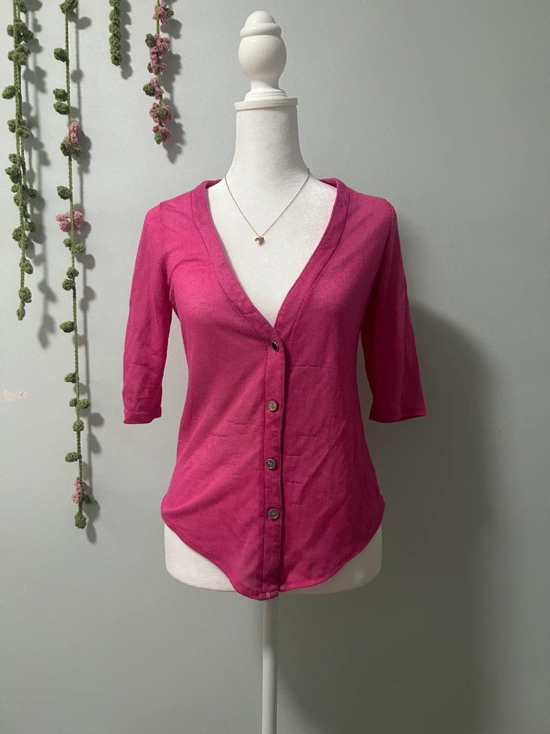 Pink Cropped Cardigan - photo 2
