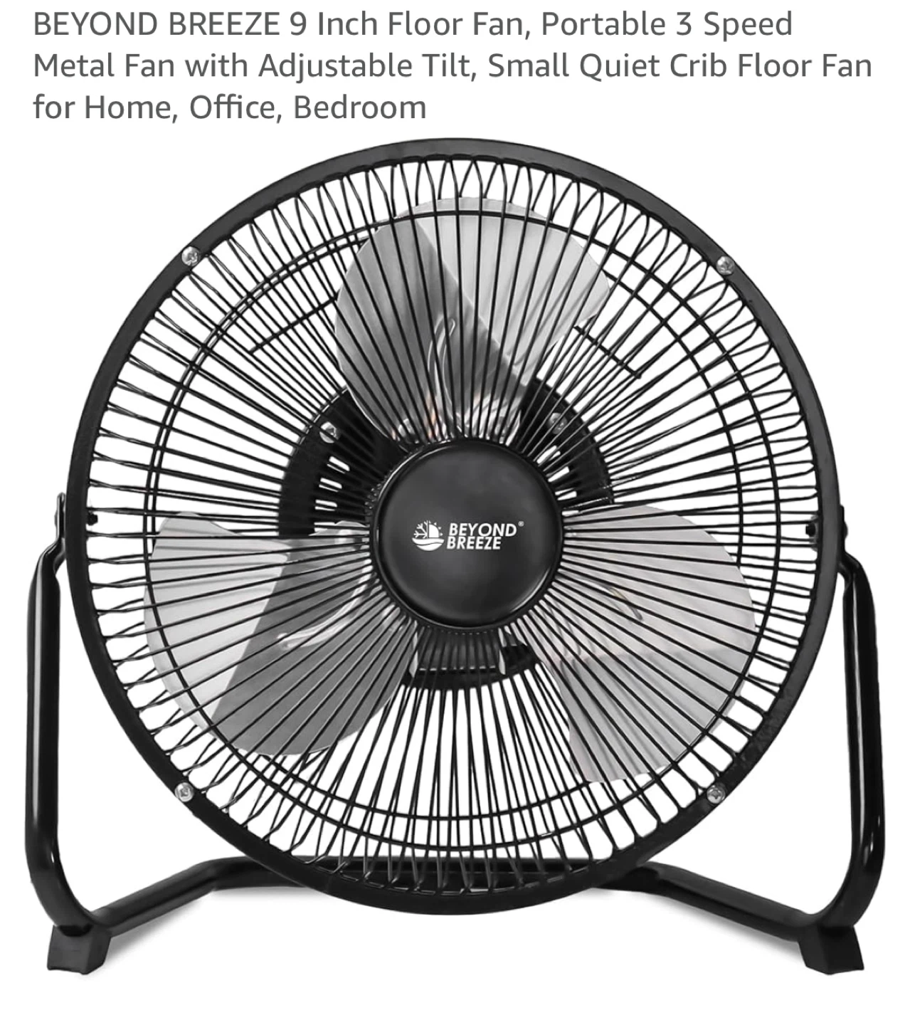 BEYOND BREEZE 9 Inch Floor Fan metal fan