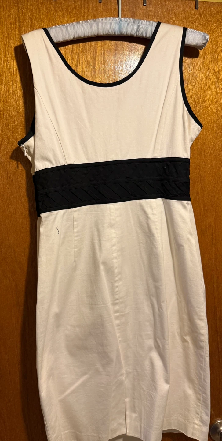 Ellen Tracy White & Black Sheath Dress - photo 3