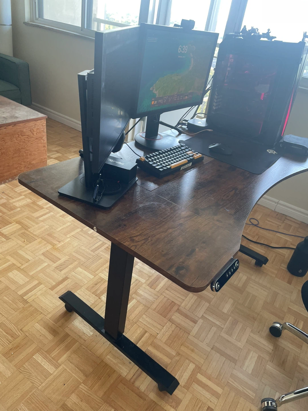 Standing Desk - Rustic Wood Finish - photo 2