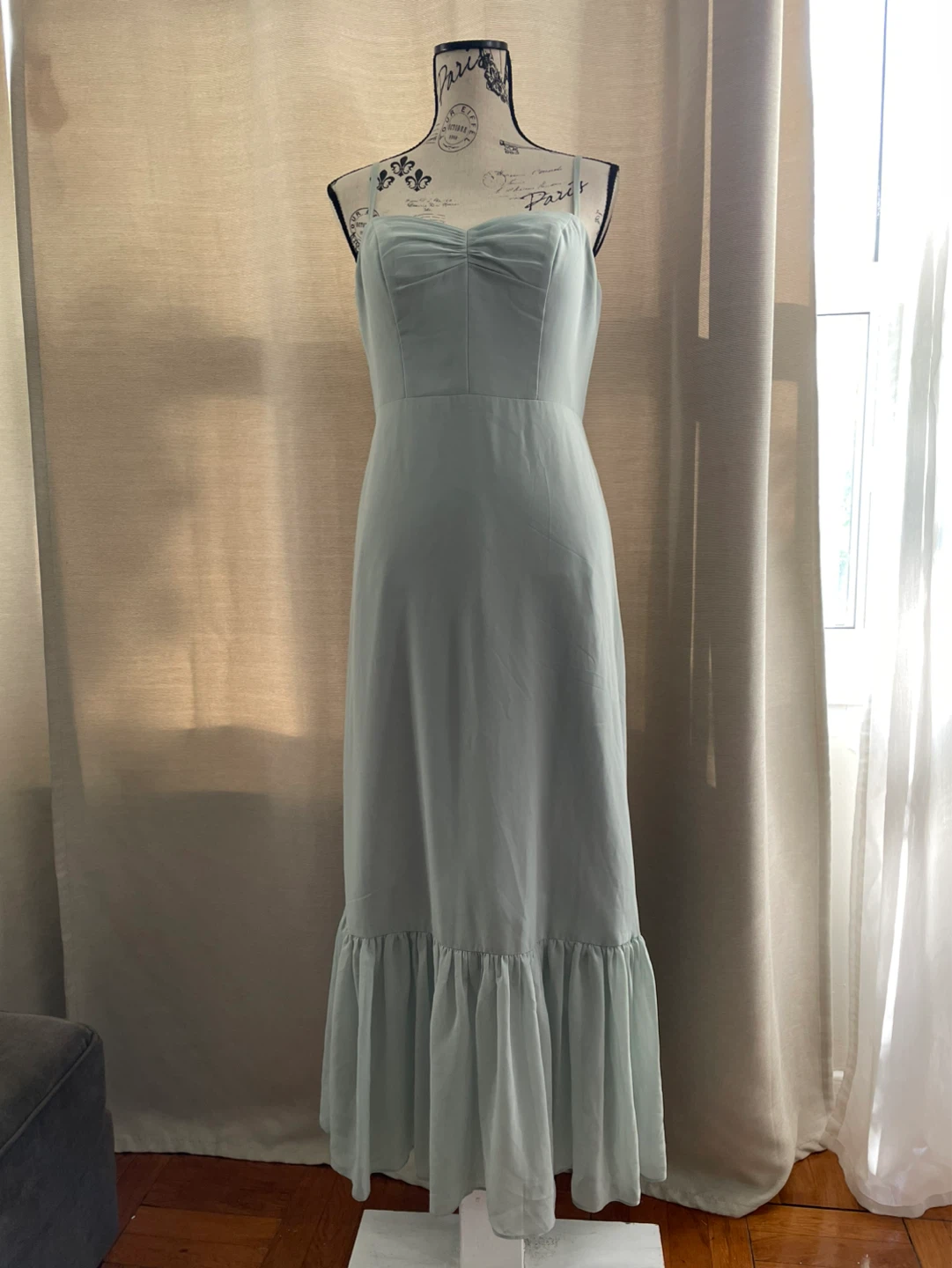 Azazie Strapless Ruffle Hem Dress
