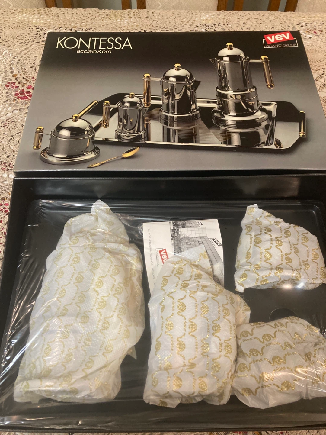 Vev Kontessa Stainless Steel & Gold Coffee Set - photo 2