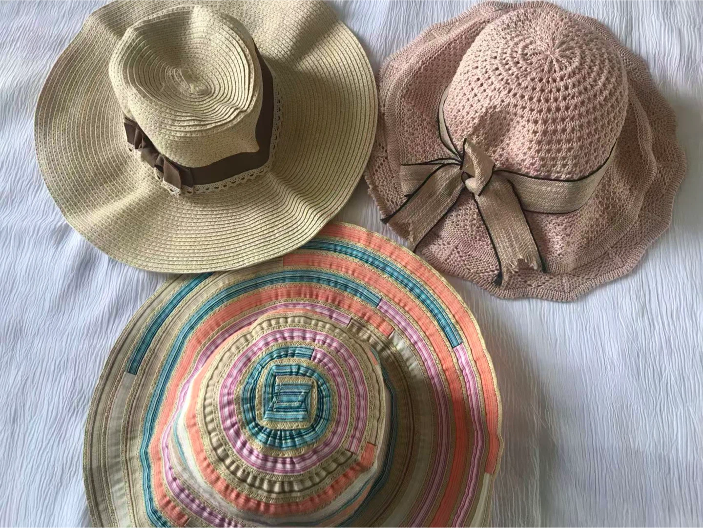 Straw Sun Hat with Ribbon