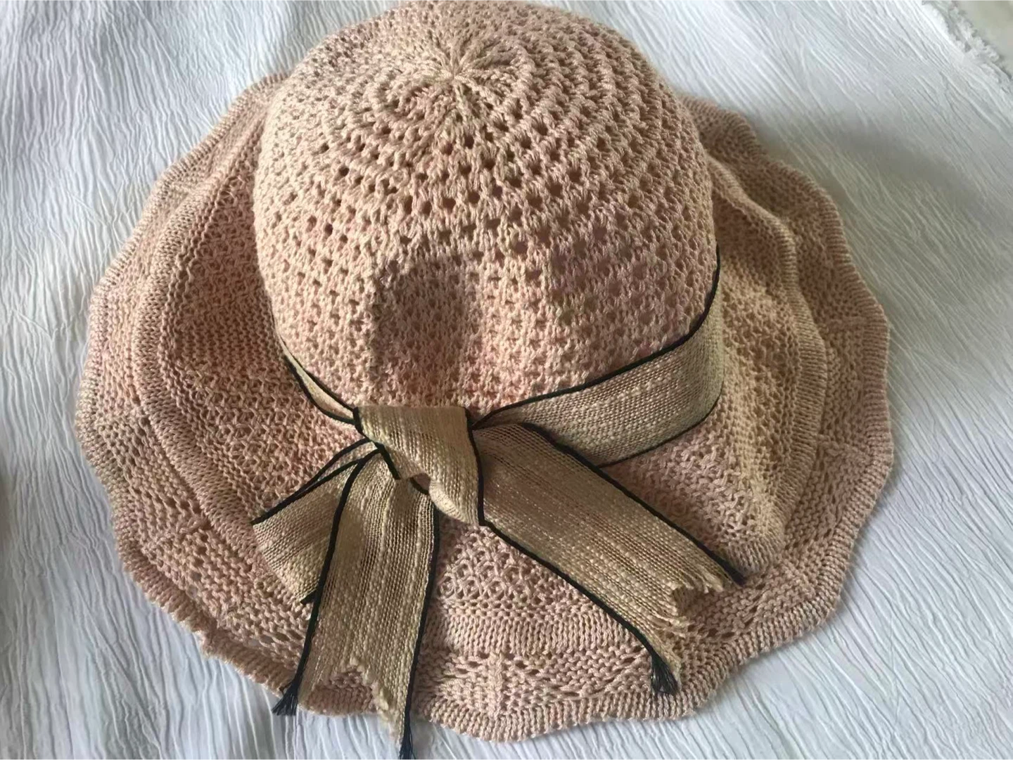 Straw Sun Hat with Ribbon - photo 3
