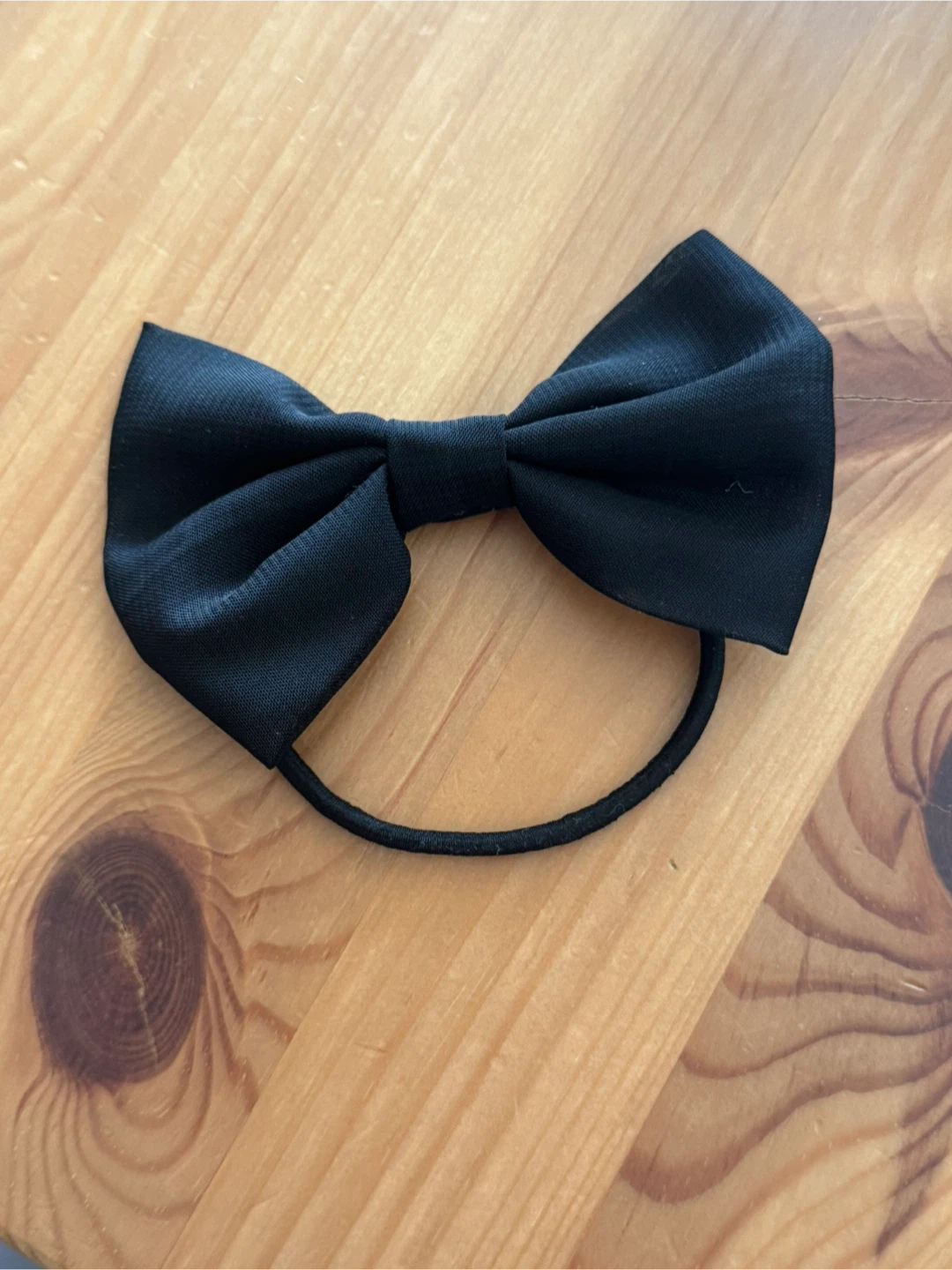 Black Bow Hair Tie
