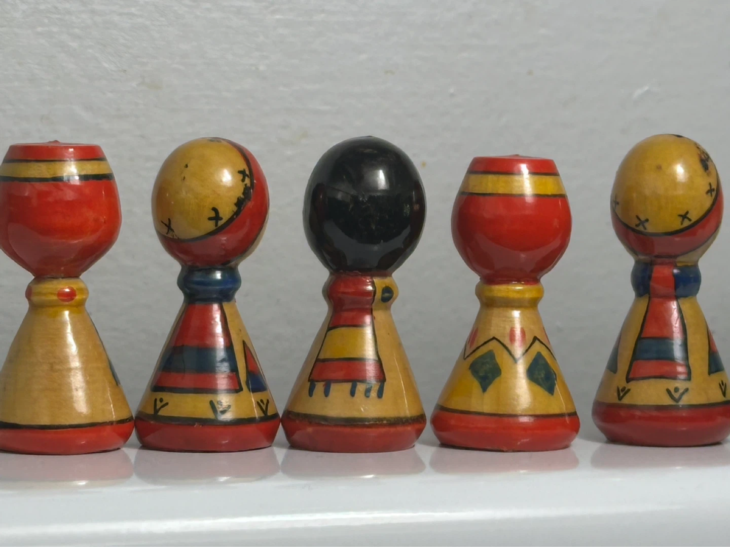 Set of 5 vintage Russian stacking doll decorations - photo 4