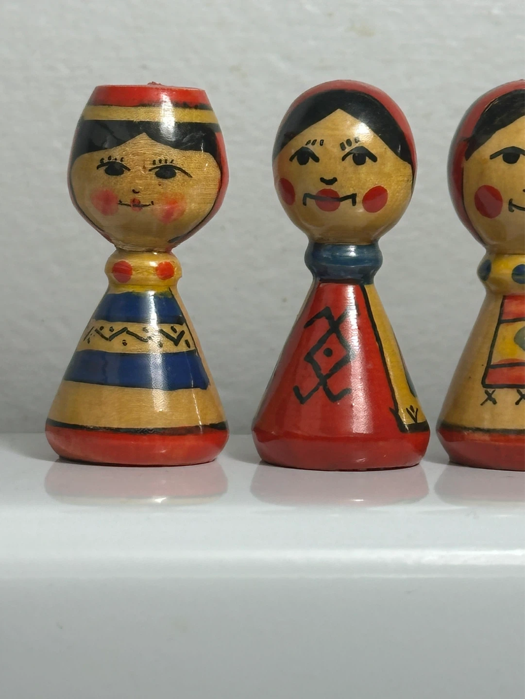 Set of 5 vintage Russian stacking doll decorations