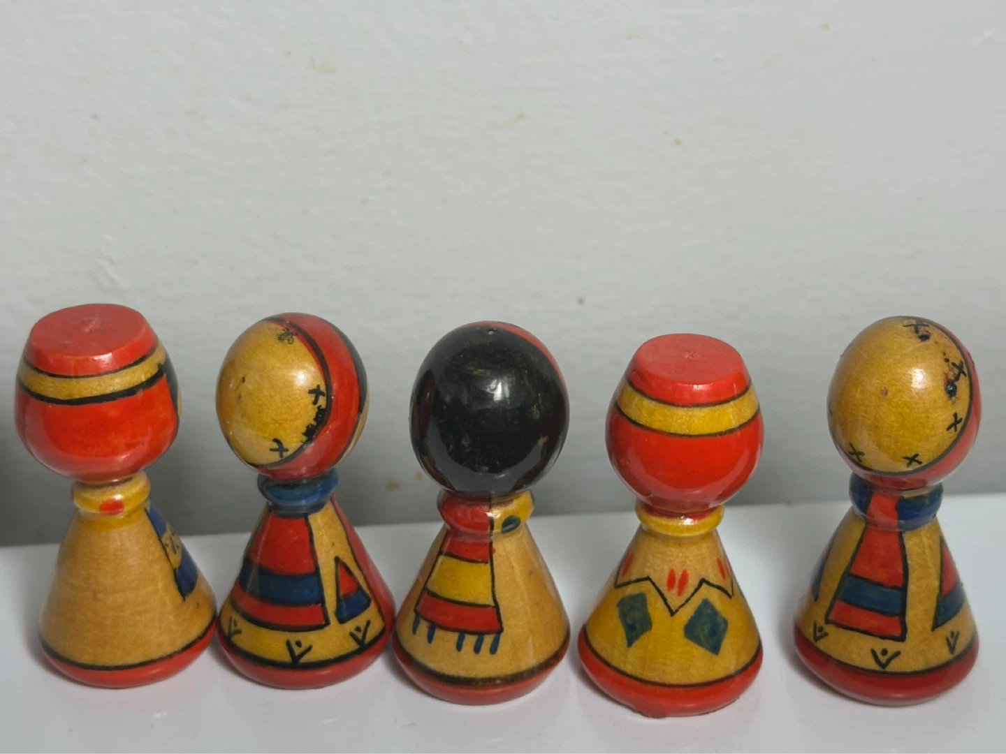 Set of 5 vintage Russian stacking doll decorations - photo 5