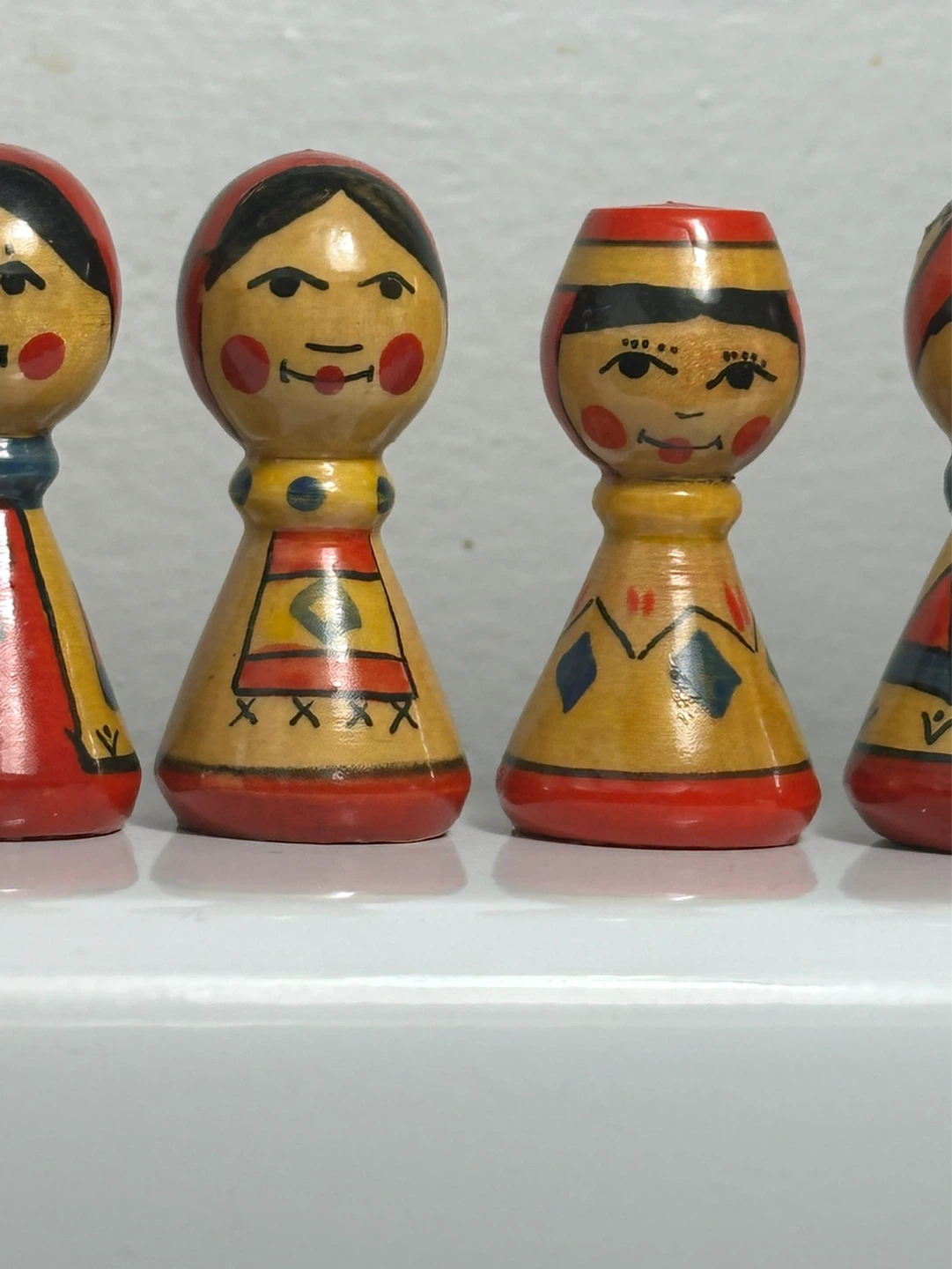 Set of 5 vintage Russian stacking doll decorations - photo 2