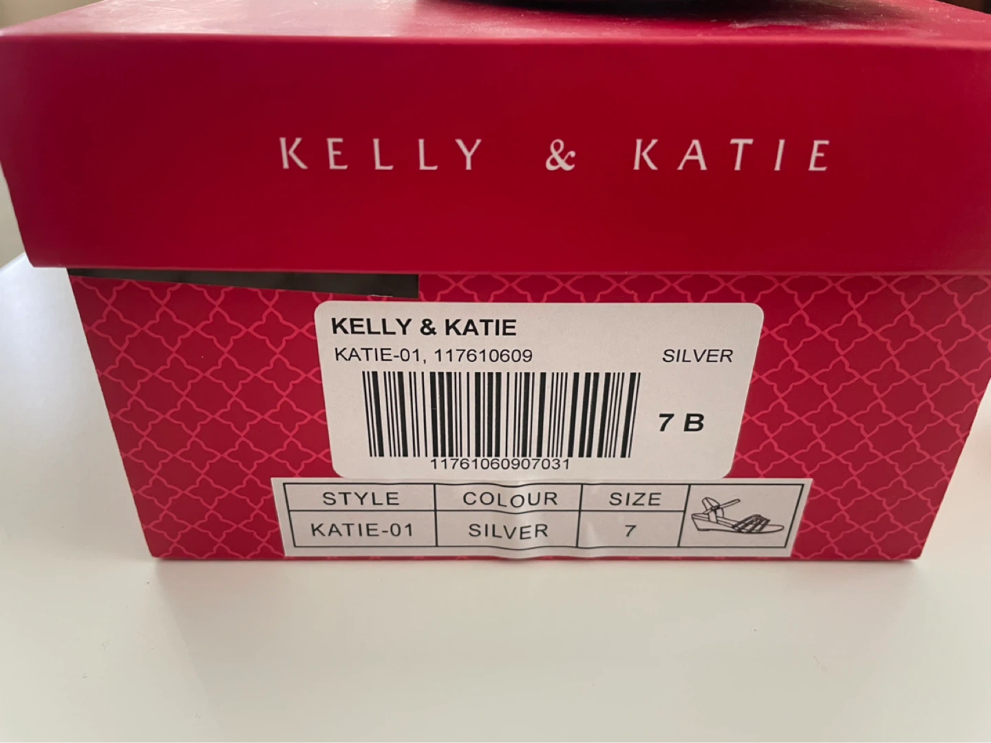Kelly & Katie Silver Wedge Sandals - Size 7 - photo 2