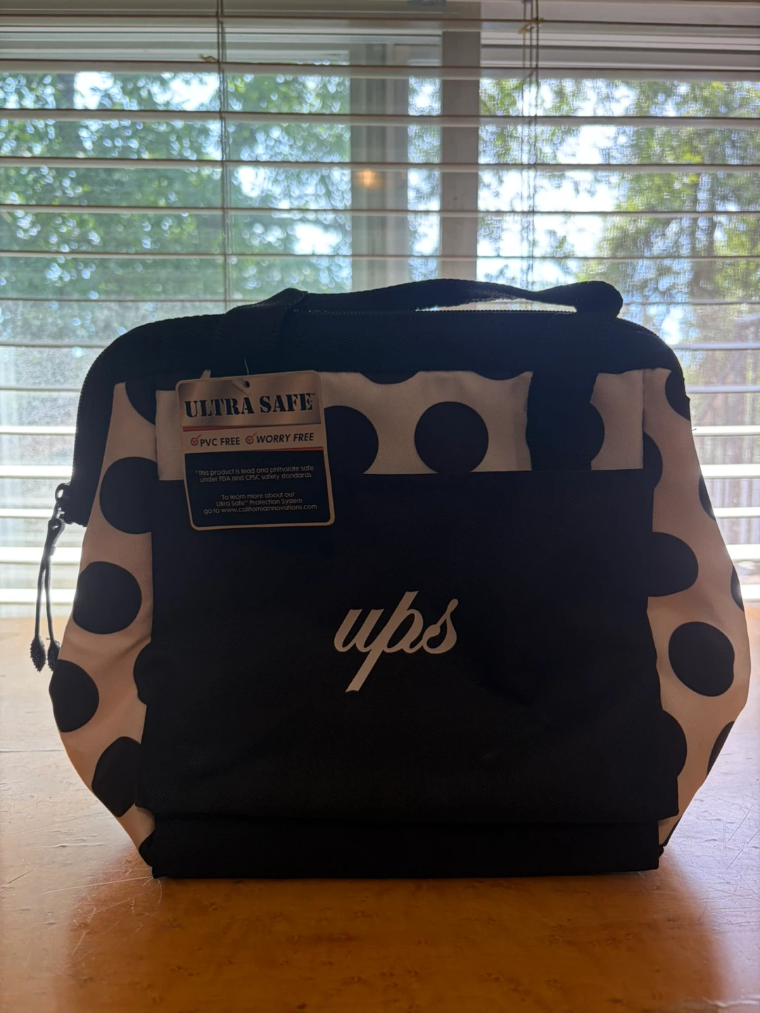Ultra Safe Polka Dot Lunch Bag