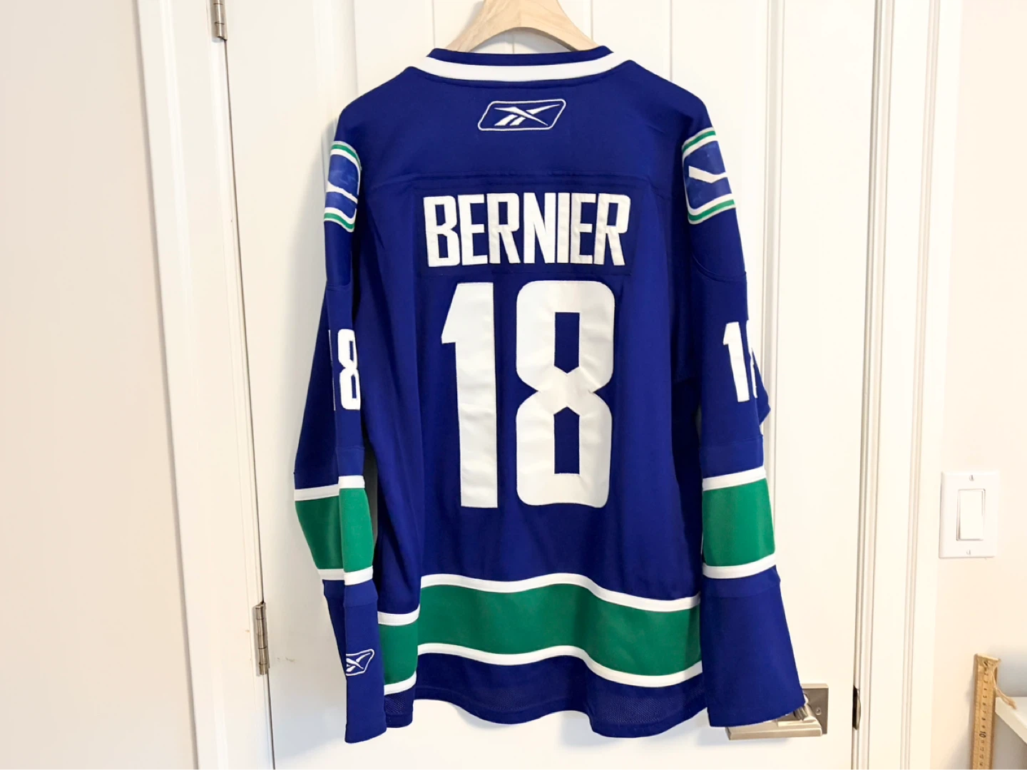 Authentic Reebok Vancouver Canucks Steve Bernier Jersey Large
