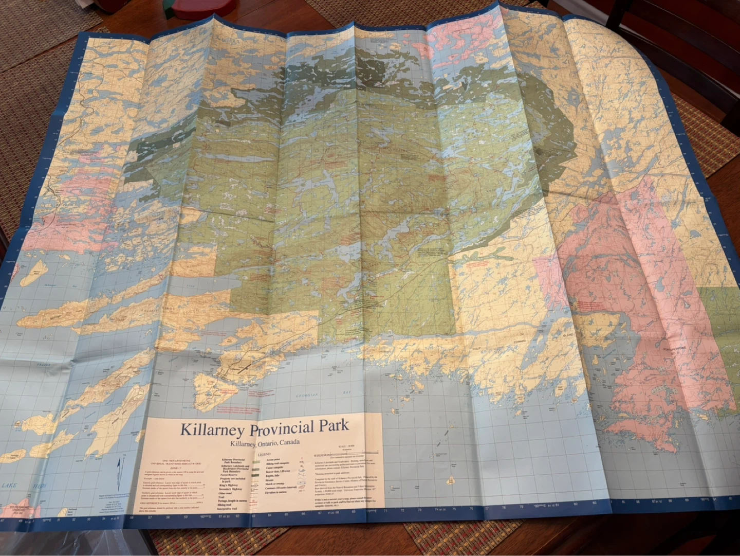 Killarney Provincial Park Backcountry Hiking and Canoe Route Map - photo 2