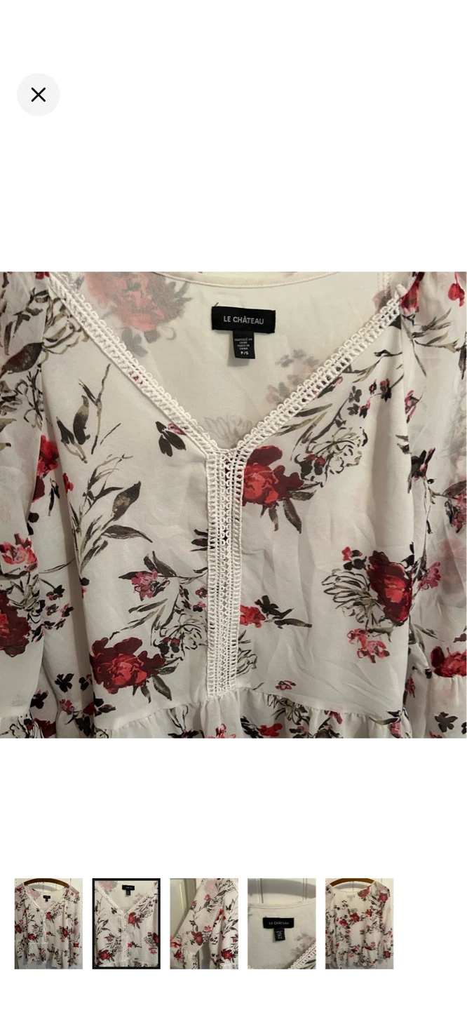 LE CHÂTEAU Floral Print Peasant Blouse - P/S - photo 2