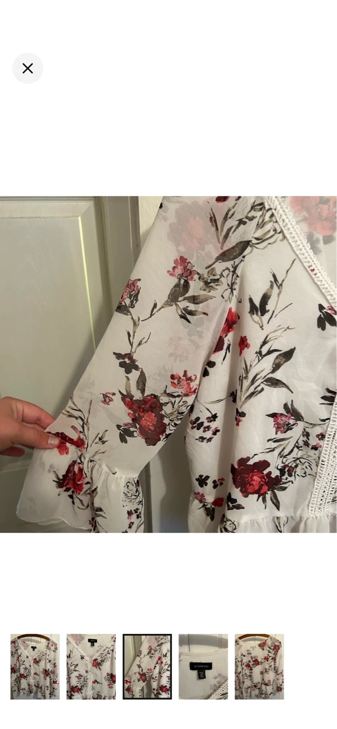 LE CHÂTEAU Floral Print Peasant Blouse - P/S - photo 3