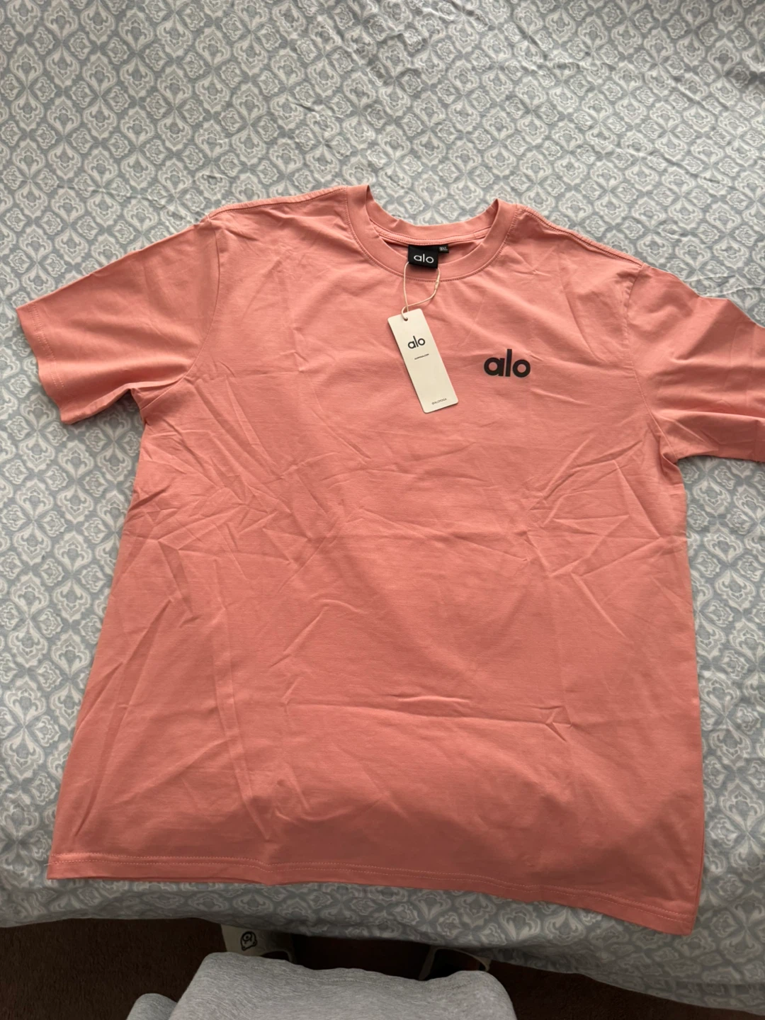 ALO Yoga T-Shirt Coral Pink M-L - photo 2