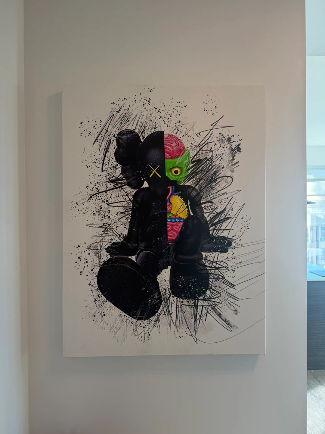 KAWS Inspired Canvas Wall Art – Like New $50