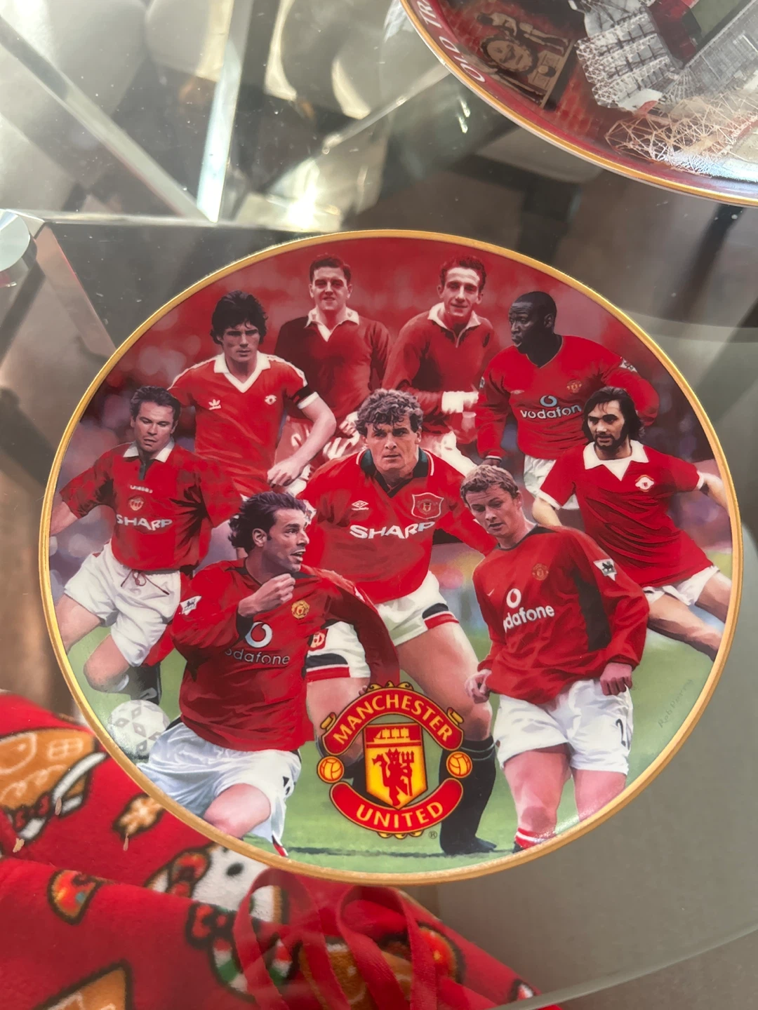 Official Manchester United Great Strikers Collector Plate