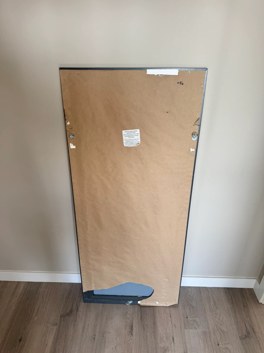 White Framed Full Length Mirror - photo 2