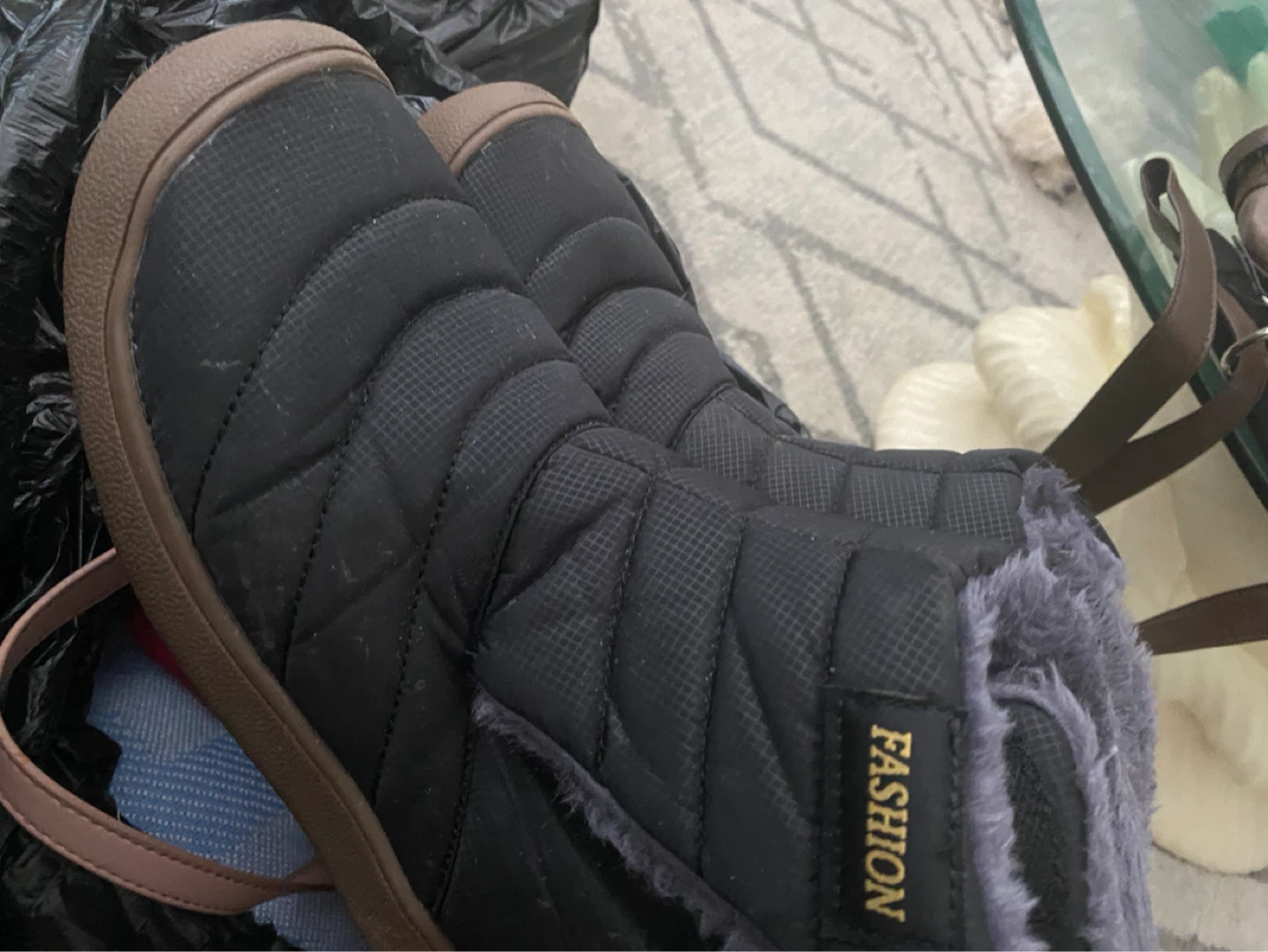 Black Faux Fur Lined Boots