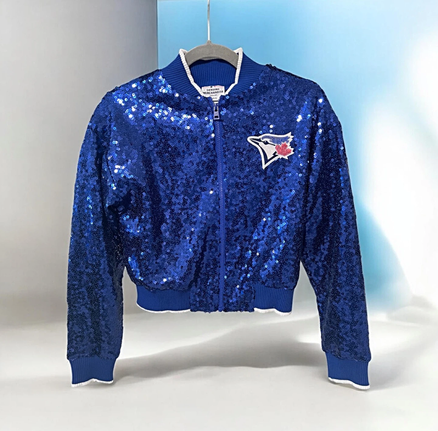 Toronto Blue Jays Sequin Bomber Jacket – Rare & Hard to Find!