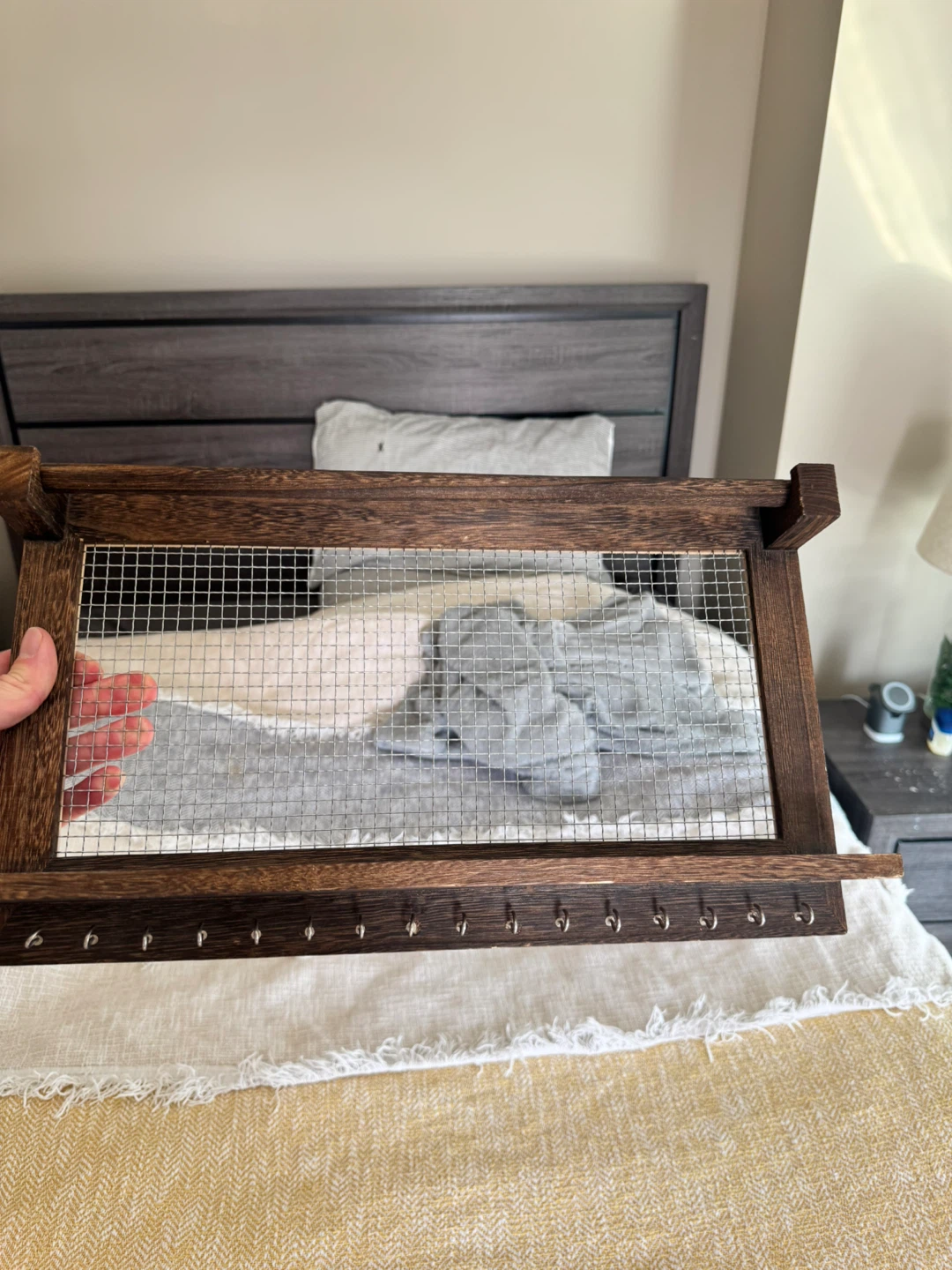 Wooden Jewelry Organizer with Hooks - photo 3