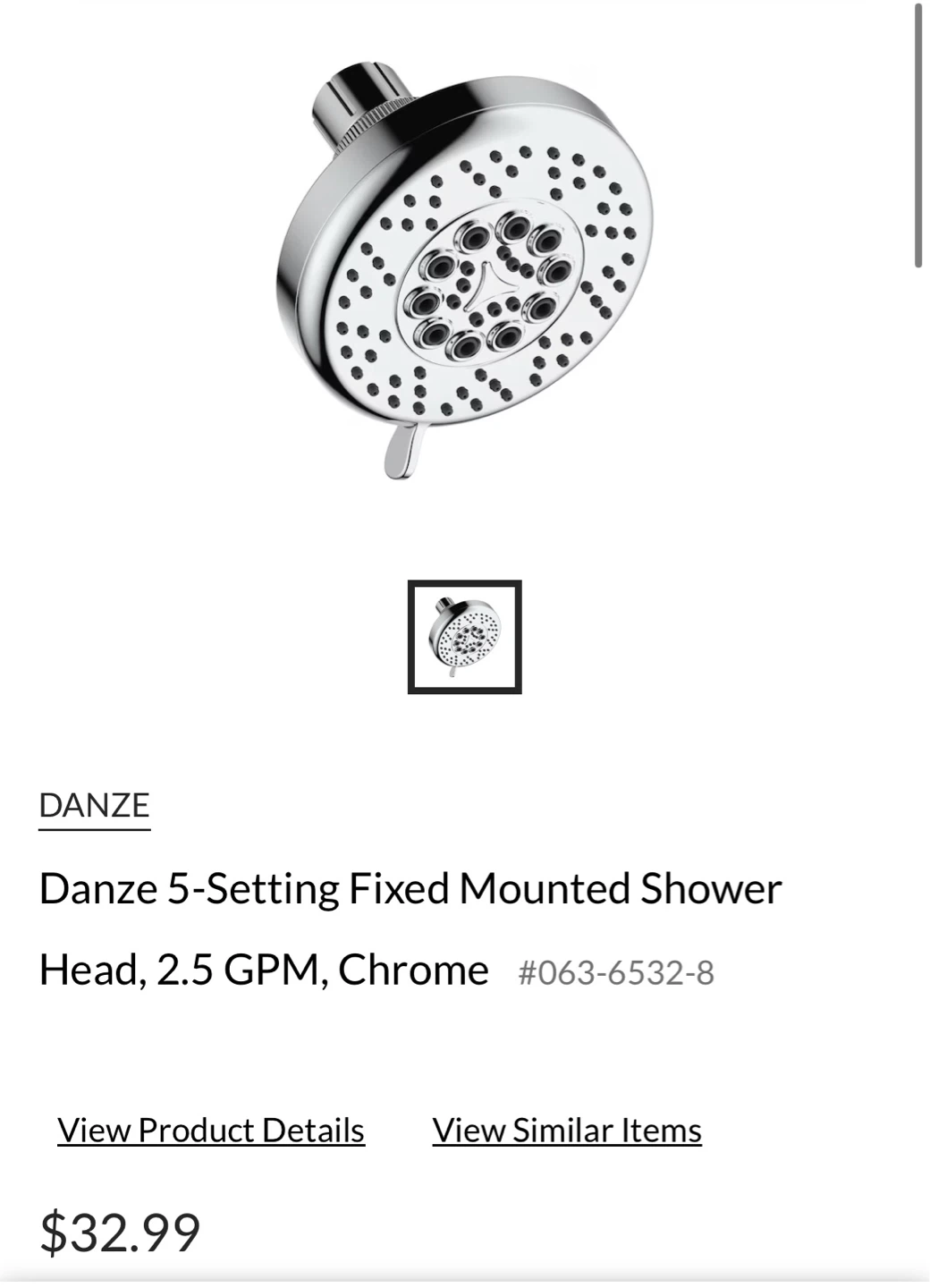 Danze Shower Head - Chrome - photo 2